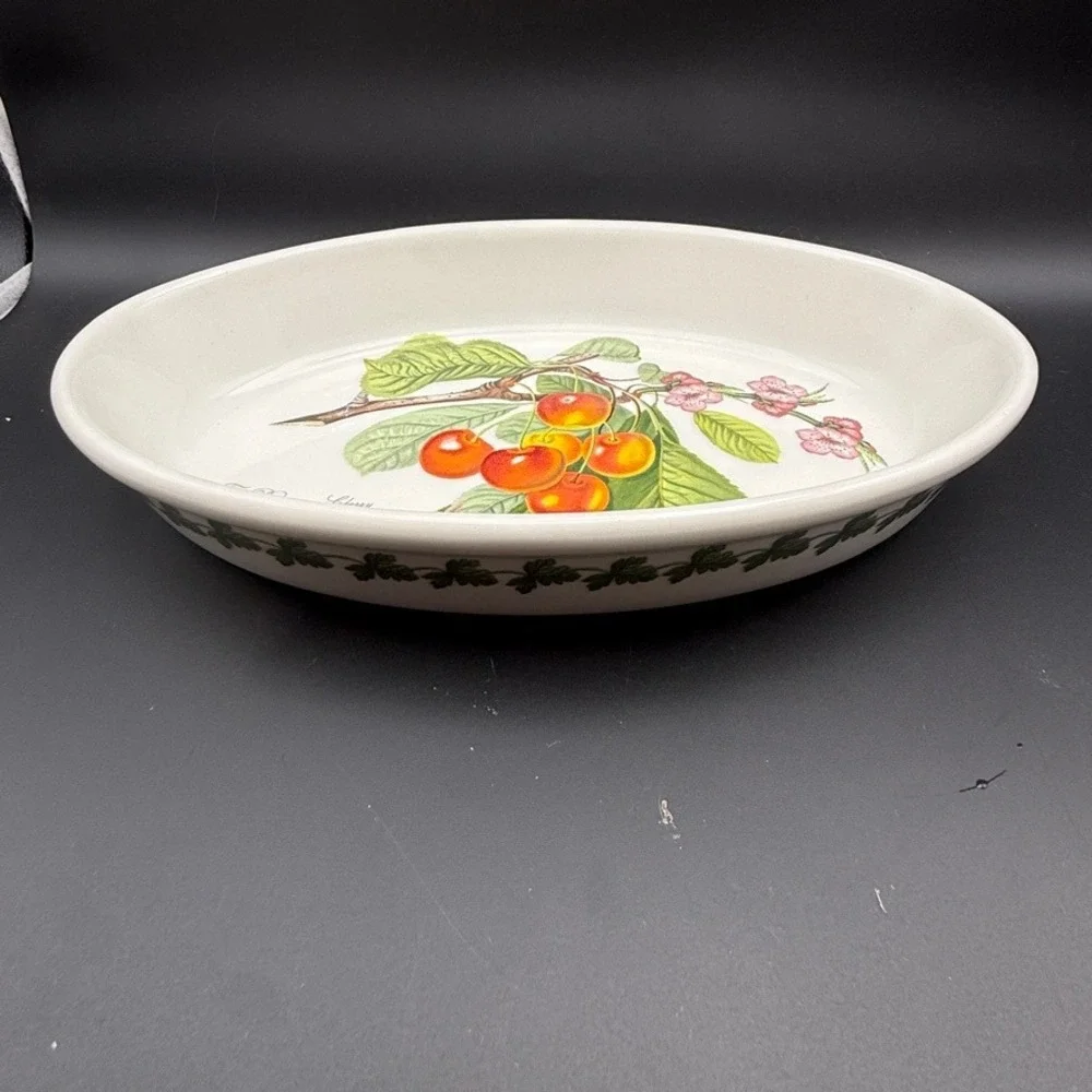 Vintage Portmeirion Pomona Oval Casserole Baker Bigarreau Cherry 11 Inch Cottage